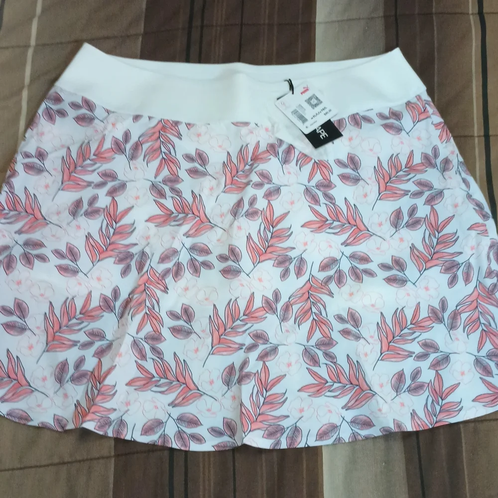 Puma White and Pink Floral Golf Skort XL/L - Picture 7 of 14